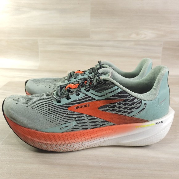 Brooks Hyperion Max Womens Size 8.5 Green Orange Athletic Running Shoes Sneakers - Picture 1 of 14